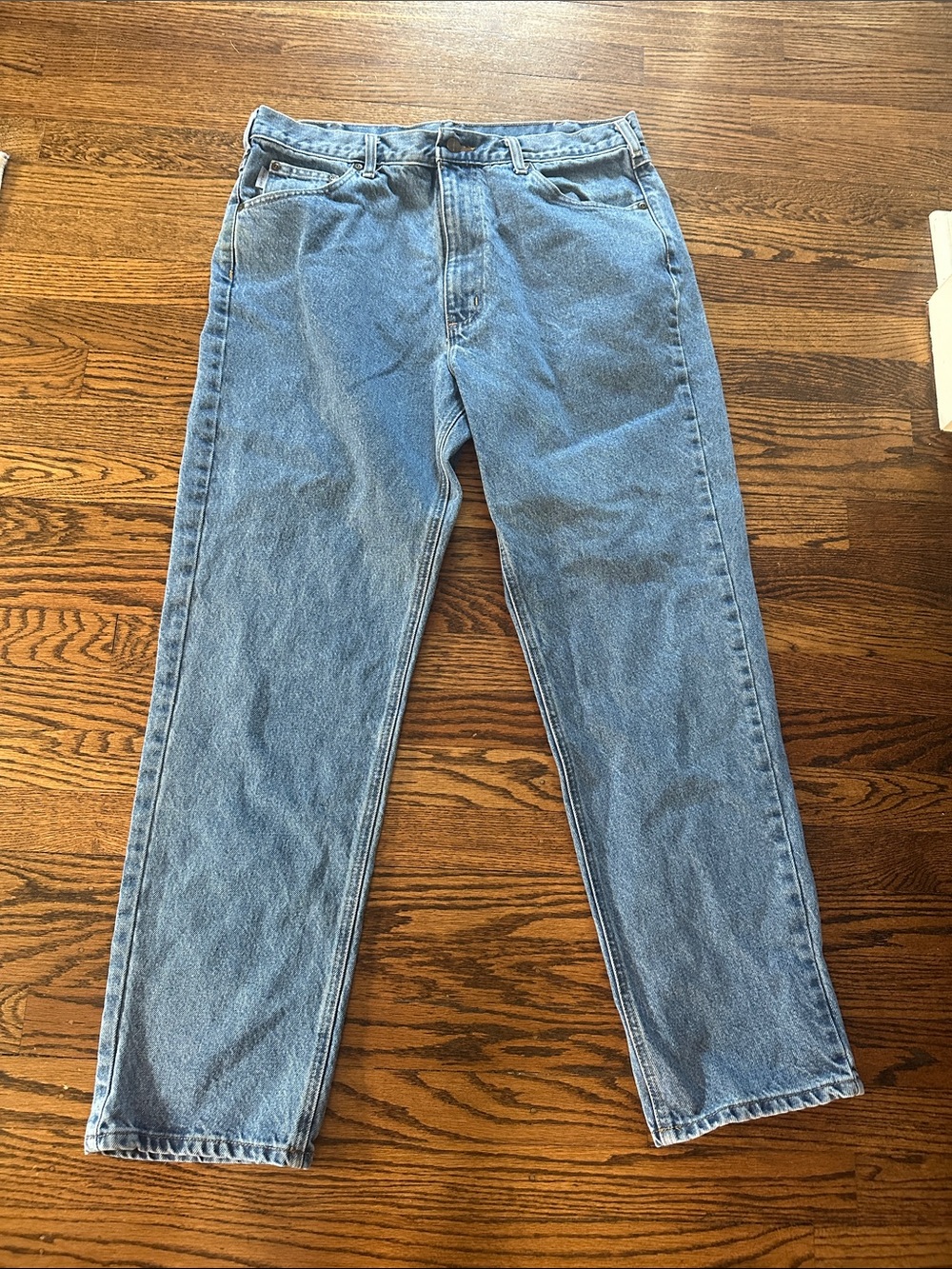 Carhartt Men's Straight Denim Jeans in Light Blue
